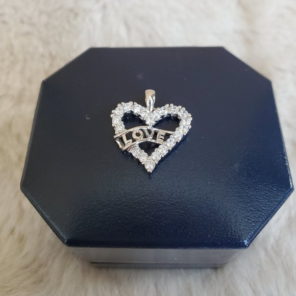 Jewelry - CZ Pendant, Heart, Love, Sterling Silver